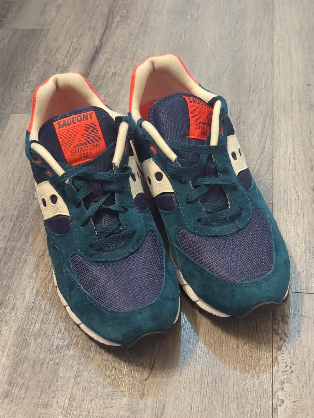 Saucony Shadow 4000 Teal & Navy Casual Sneakers - Picture 3 of 7